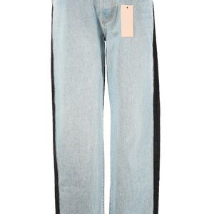 REVICE Blue and Black Straight Leg Jeans with Contrast